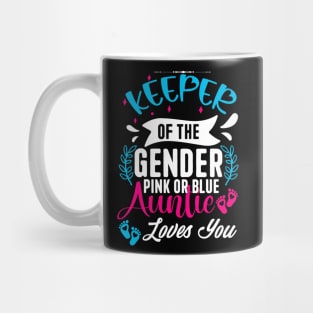 Keeper Of The Gender Loves Aunt You Auntie Baby Announcement Mug